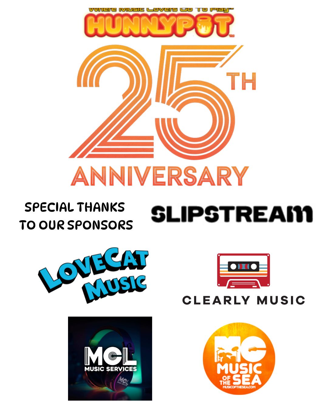 HUNNYPOT 25 SPONSORLOGOS