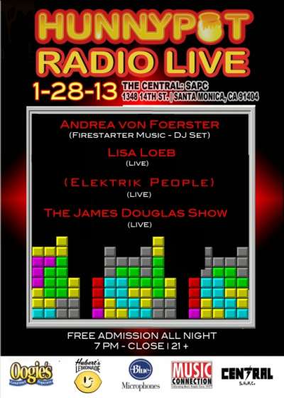 ANDREA VON FOERSTER (FIRESTARTER MUSIC DJ SET) + LISA LOEB (INTERVIEW/LIVE) + THE JAMES DOUGLAS SHOW + ELEKTRIK PEOPLE