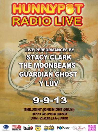 STACY CLARK (INTERVIEW) + THE MOONBEAMS (BECK BLACK, INTERVIEW) + GUARDIAN GHOSTS + Y LUV at The Joint